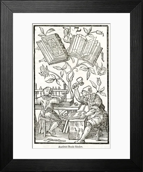 Framed Print : 16th century Bookbinders Framed Print : 16th century Bookbinders