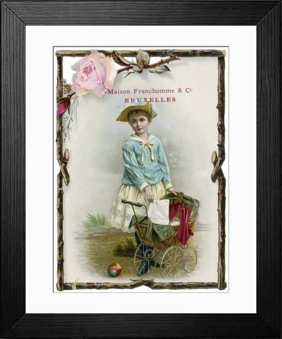 Framed Print : GIRL WITH EMPTY PRAM Framed Print : GIRL WITH EMPTY PRAM