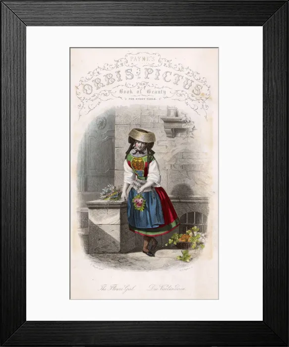 Framed Print : GERMAN FLOWER SELLER Framed Print : GERMAN FLOWER SELLER