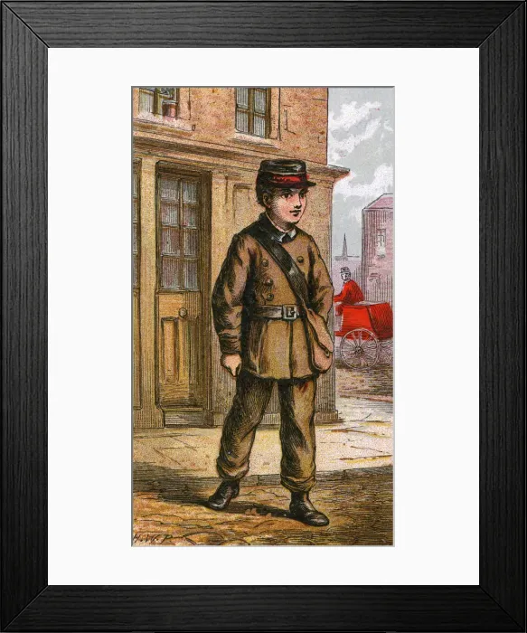 Framed Print : LONDON TELEGRAPH BOY Framed Print : LONDON TELEGRAPH BOY