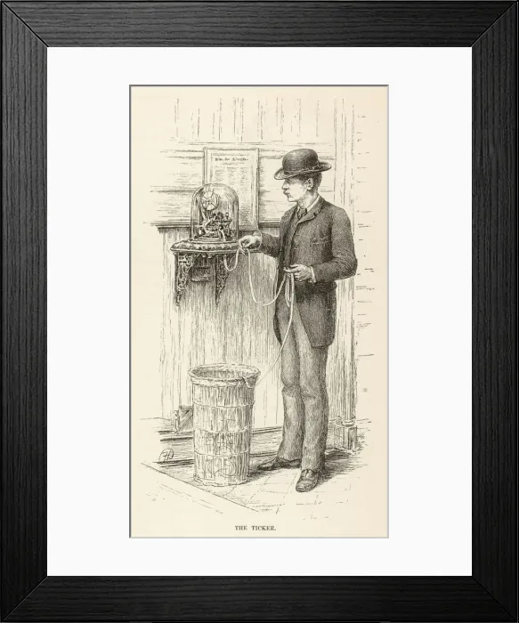 Framed Print : RECEIVING TICKER TAPE Framed Print : RECEIVING TICKER TAPE