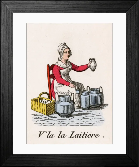 Framed Print : WOMAN SELLING MILK Framed Print : WOMAN SELLING MILK