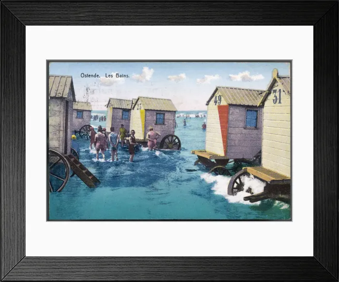 Framed Print : OSTEND / BATHING MACHINES Framed Print : OSTEND / BATHING MACHINES
