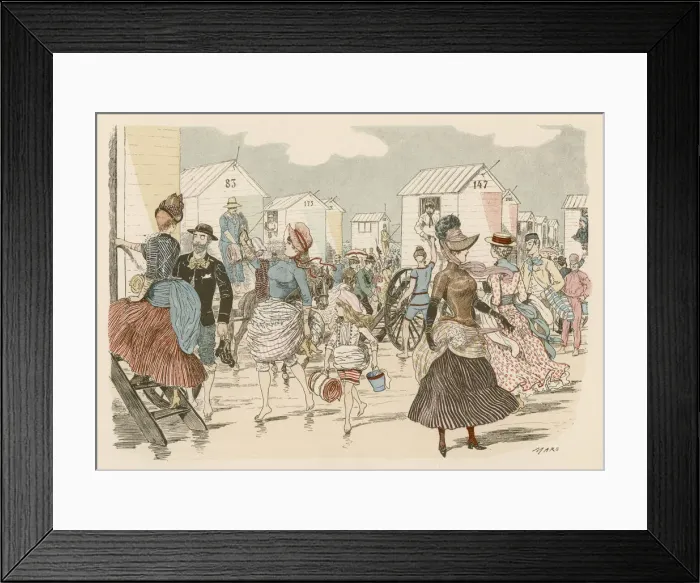 Framed Print : OSTEND / CROWDED BEACH Framed Print : OSTEND / CROWDED BEACH