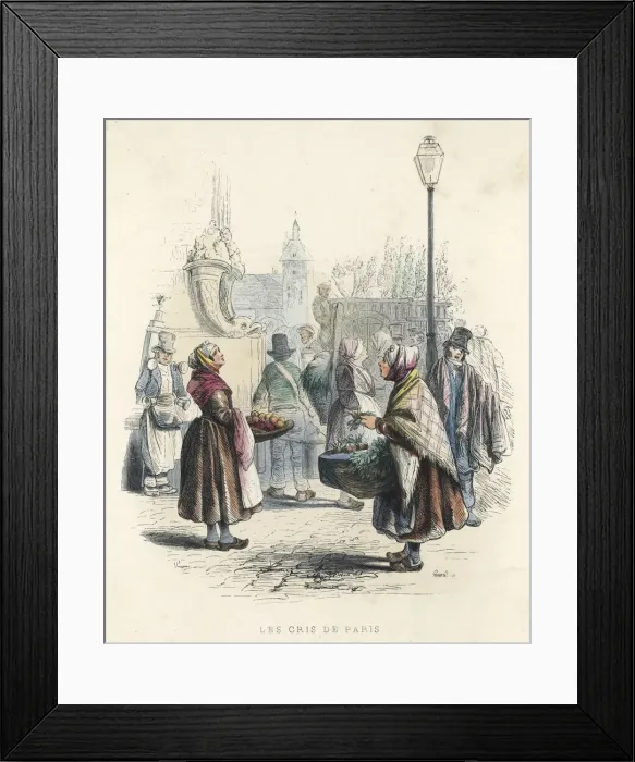 Framed Print : STREET TRADERS, PARIS Framed Print : STREET TRADERS, PARIS