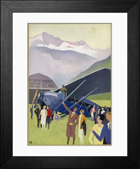 Framed Print : FRANCE / ALPS / FLIGHTS 1931 Framed Print : FRANCE / ALPS / FLIGHTS 1931
