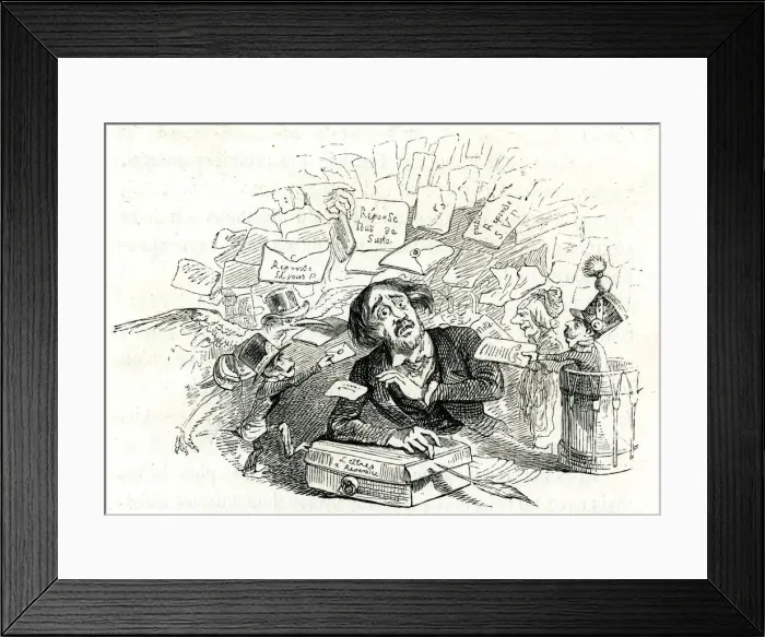 Framed Print : GENTLEMAN AND LETTERS Framed Print : GENTLEMAN AND LETTERS