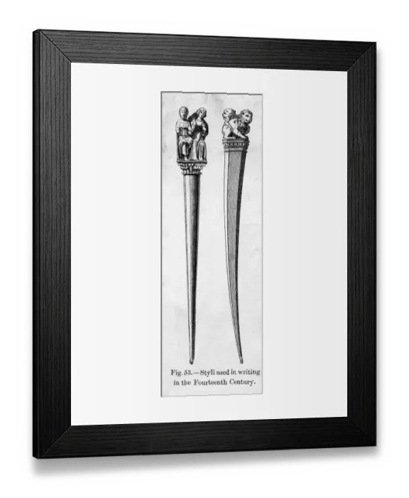 Framed Print : 14TH CENTURY STYLI Framed Print : 14TH CENTURY STYLI