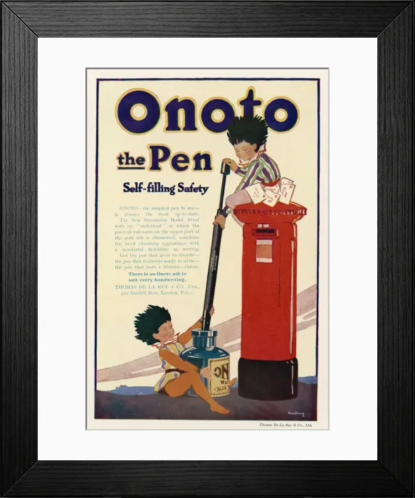 Framed Print : ONOTO PEN ADVERT Framed Print : ONOTO PEN ADVERT