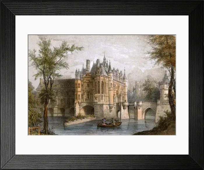 Framed Print : CHENONCEAUX / CHATEAU 1850 Framed Print : CHENONCEAUX / CHATEAU 1850
