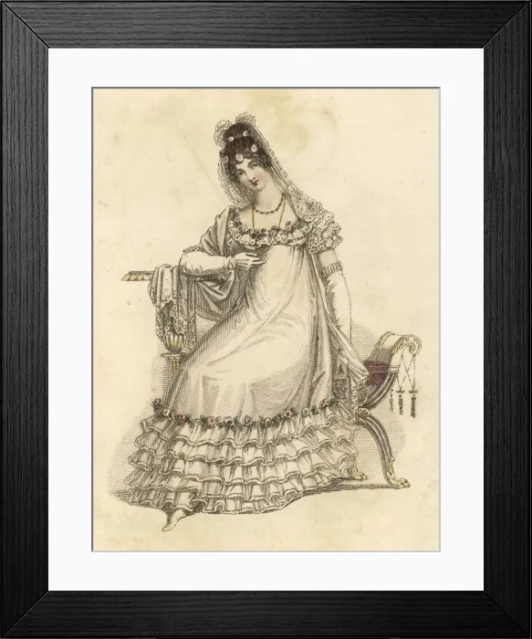 Framed Print : EVENING DRESS 1819 Framed Print : EVENING DRESS 1819