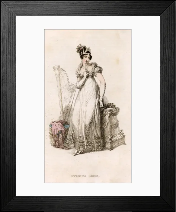 Framed Print : EVENING DRESS 1819 Framed Print : EVENING DRESS 1819