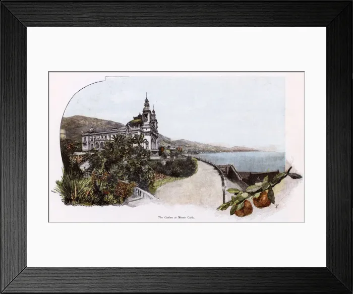 Framed Print : MONACO / MONTE CARLO C1895 Framed Print : MONACO / MONTE CARLO C1895