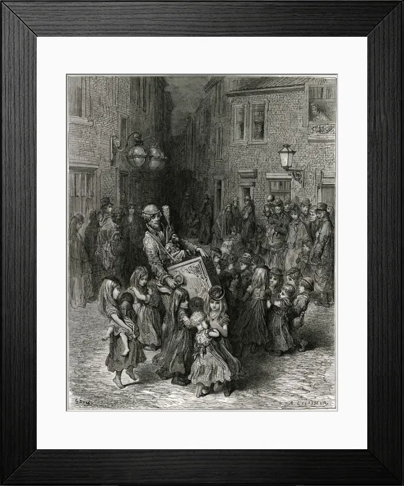 Framed Print : Girls - Street Organ Framed Print : Girls - Street Organ