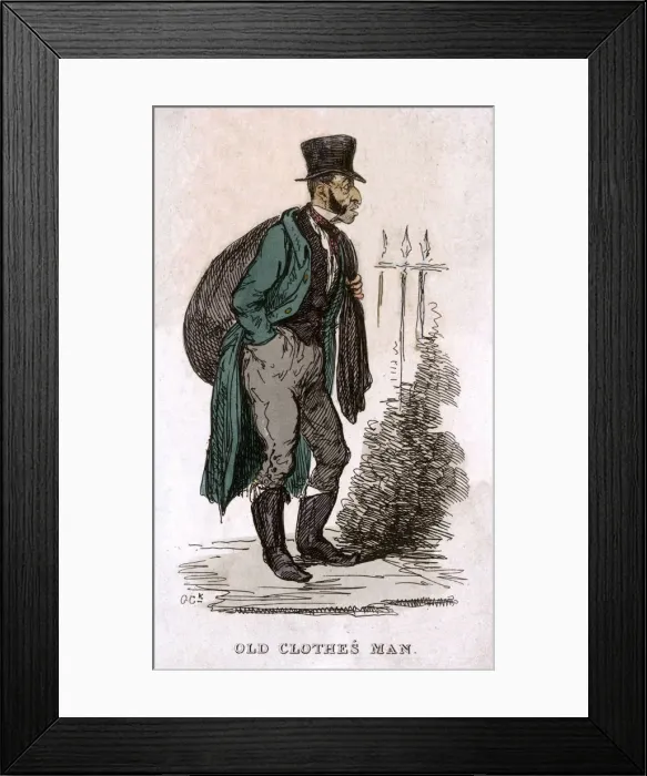 Framed Print : OLD CLOTHES DEALER C1827 Framed Print : OLD CLOTHES DEALER C1827