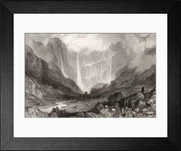 Framed Print : PYRENEES / GAVARNIE C1835 Framed Print : PYRENEES / GAVARNIE C1835