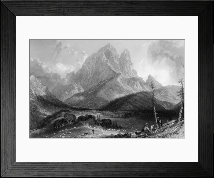 Framed Print : PYRENEES / OSSAU C1835 Framed Print : PYRENEES / OSSAU C1835