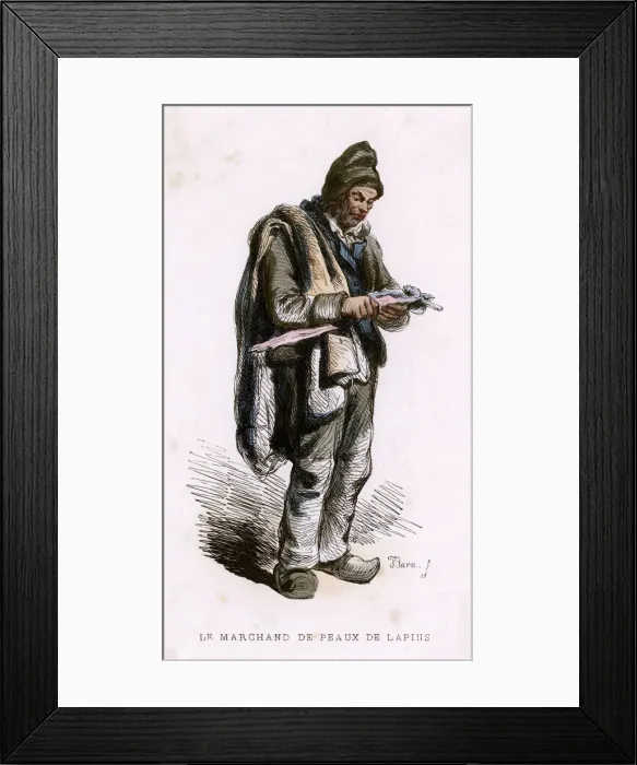 Framed Print : RABBITSKIN SELLER 1850 Framed Print : RABBITSKIN SELLER 1850