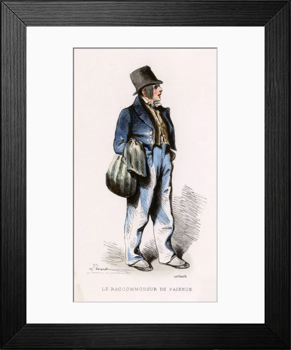 Framed Print : CROCKERY MENDER 1850 Framed Print : CROCKERY MENDER 1850