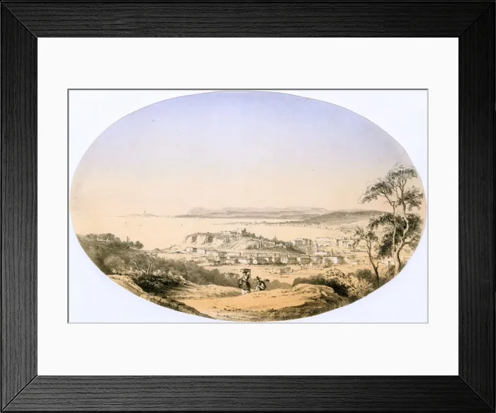 Framed Print : VILLEFRANCHE / OVAL VIEW Framed Print : VILLEFRANCHE / OVAL VIEW
