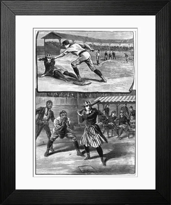 Framed Print : BASEBALL FOR LADIES Framed Print : BASEBALL FOR LADIES