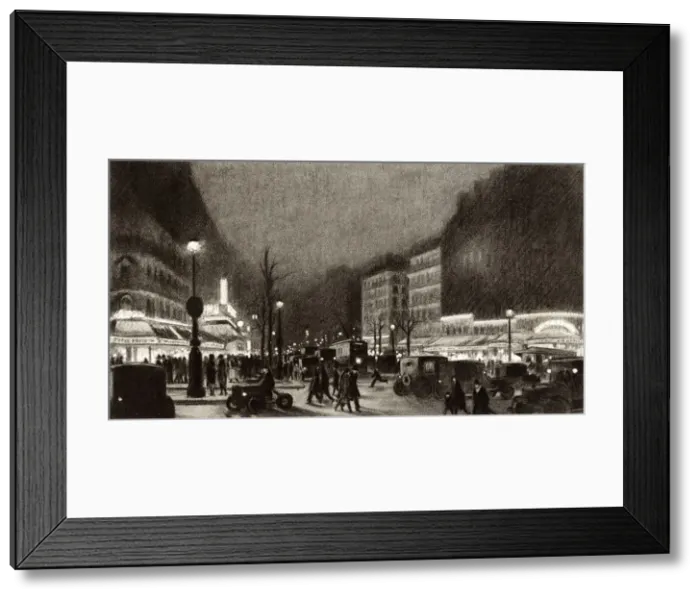 Framed Print : Boulevard du Montparnasse, Paris Framed Print : Boulevard du Montparnasse, Paris