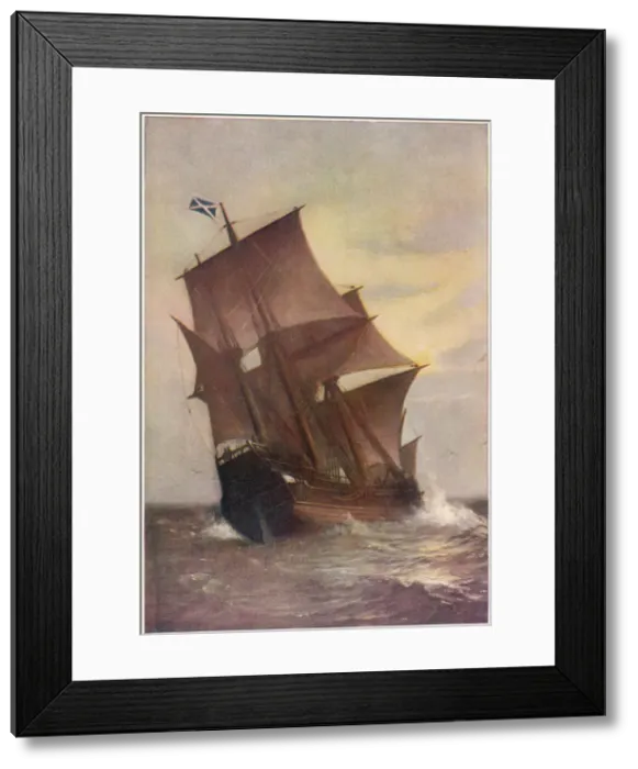 Framed Print : The Mayflower - transporting Pilgrim Fathers to New World Framed Print : The Mayflower - transporting Pilgrim Fathers to New World