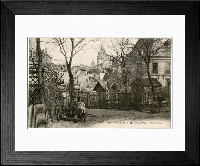 Framed Print : Children on the Butte, Montmartre, Paris, France Framed Print : Children on the Butte, Montmartre, Paris, France