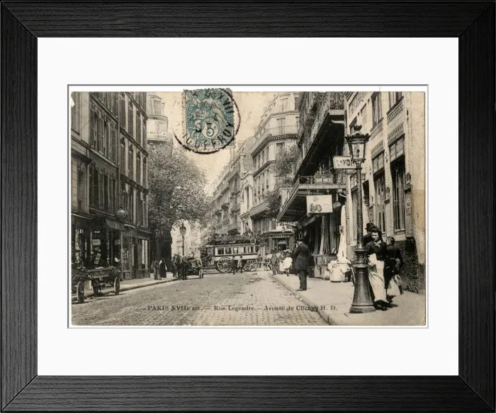 Framed Print : Rue Legendre, Avenue de Clichy, Paris, France Framed Print : Rue Legendre, Avenue de Clichy, Paris, France