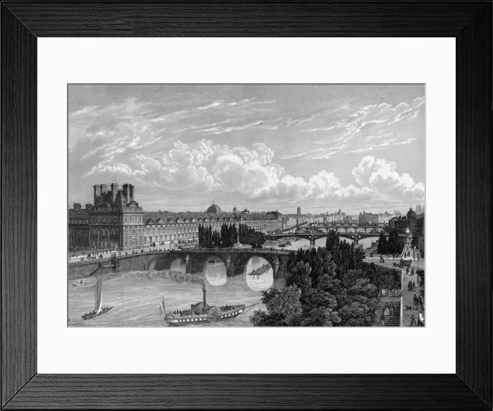 Framed Print : PARIS / SEINE C1845 Framed Print : PARIS / SEINE C1845