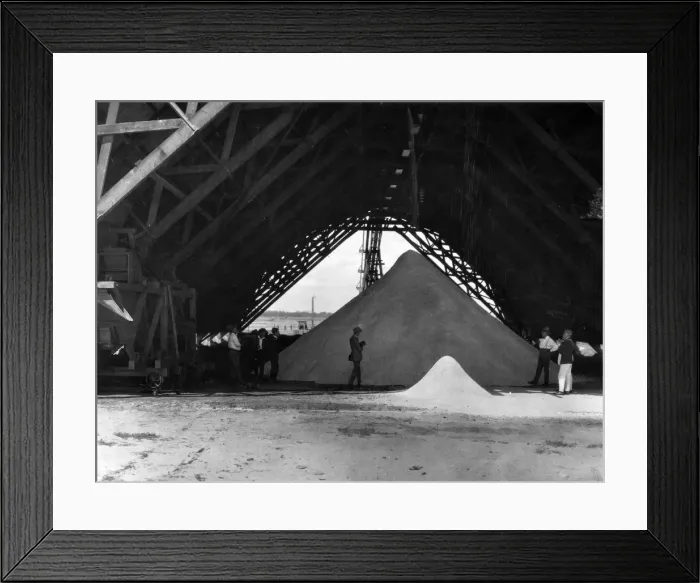 Framed Print : SALT IN STORAGE SHED Framed Print : SALT IN STORAGE SHED