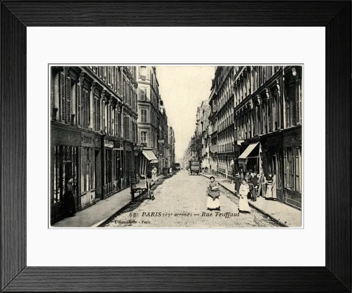 Framed Print : Rue Truffaut, Paris, France Framed Print : Rue Truffaut, Paris, France