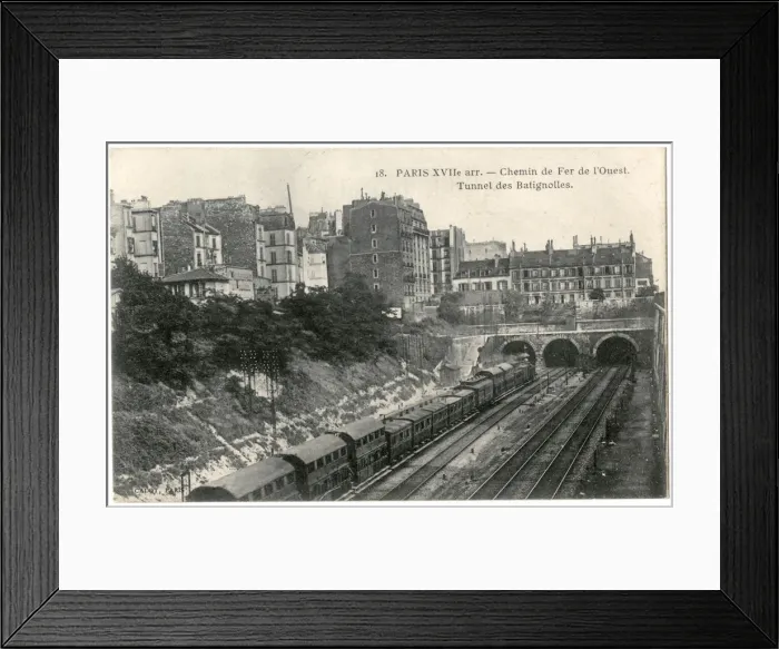Framed Print : Batignolles Tunnel and railway, Paris, France