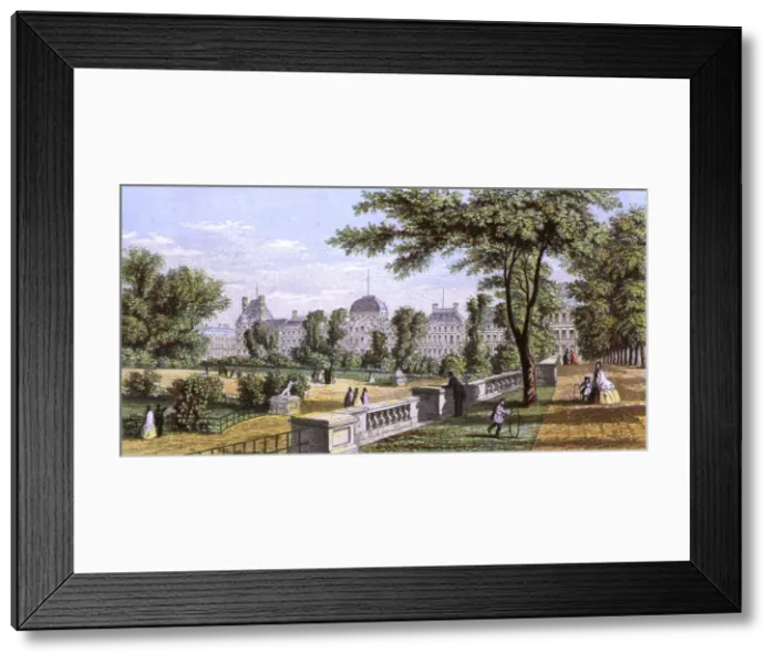 Framed Print : PARIS / TUILERIES C1860 Framed Print : PARIS / TUILERIES C1860