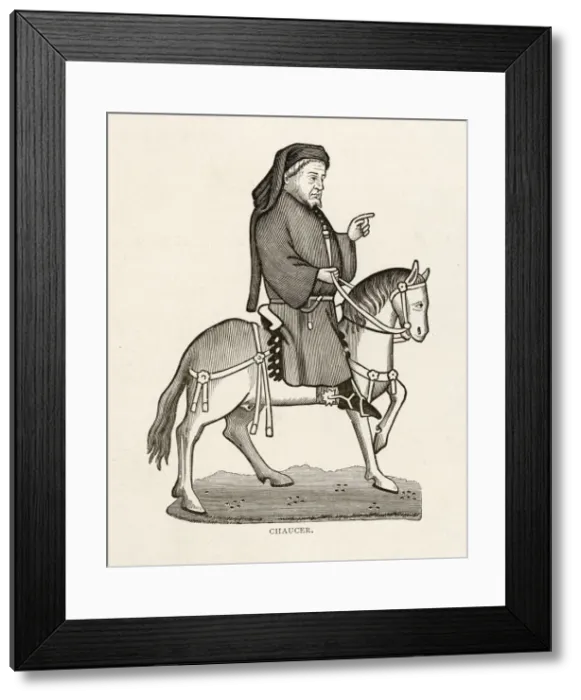 Framed Print : CHAUCER ON HORSE Framed Print : CHAUCER ON HORSE