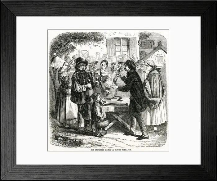 Framed Print : Travelling healer 1856 Framed Print : Travelling healer 1856
