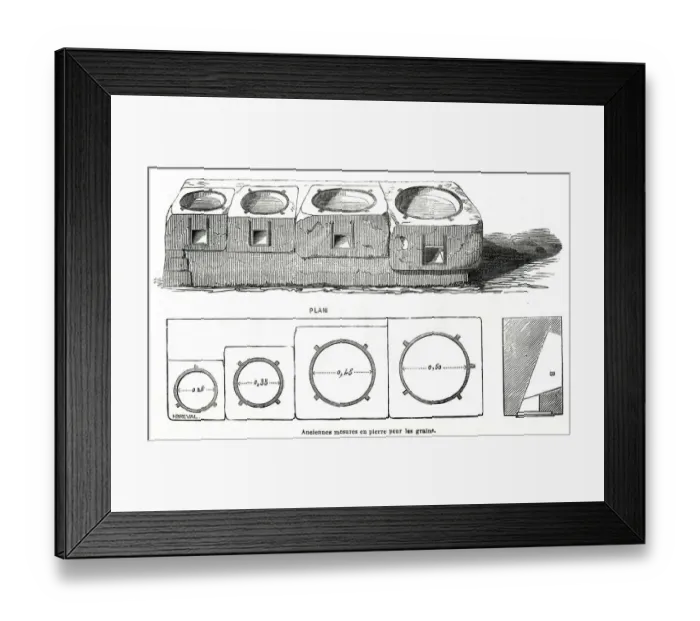 Framed Print : MEDIEVAL GRAIN MEASURES Framed Print : MEDIEVAL GRAIN MEASURES