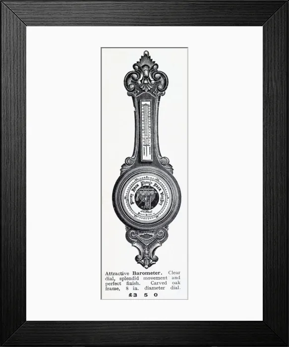 Framed Print : Aneroid barometer 1926 Framed Print : Aneroid barometer 1926