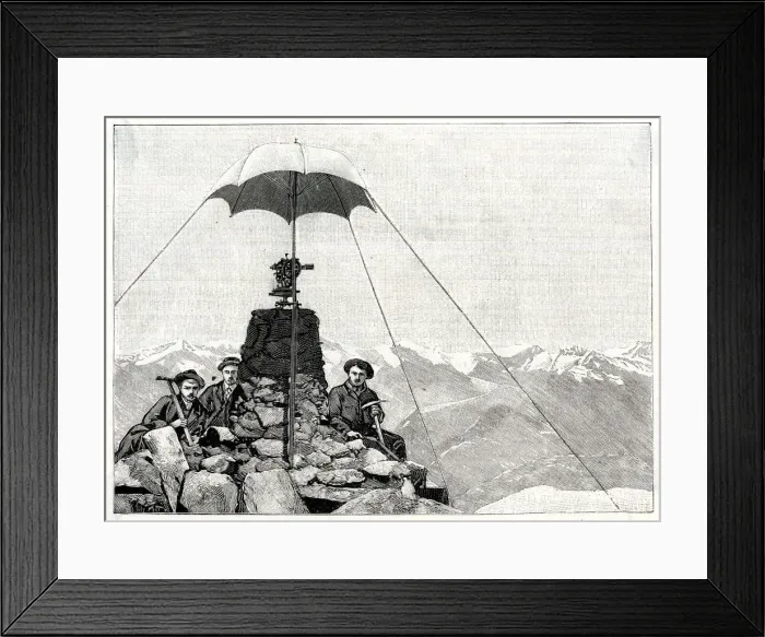 Framed Print : TUNNEL SURVEY / 1906 Framed Print : TUNNEL SURVEY / 1906