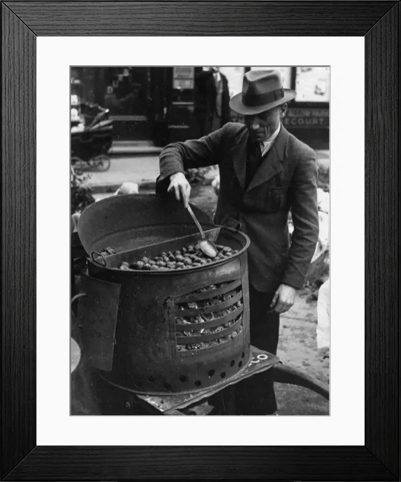 Framed Print : SELLING ROAST CHESTNUTS Framed Print : SELLING ROAST CHESTNUTS