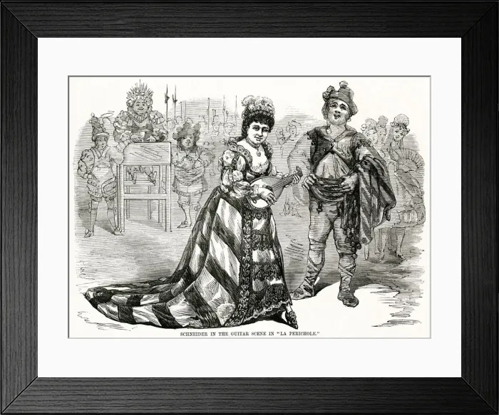 Framed Print : Hortense Schneider in gaiter scene Framed Print : Hortense Schneider in gaiter scene