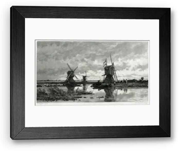 Framed Print : WINDMILLS IN HOLLAND Framed Print : WINDMILLS IN HOLLAND
