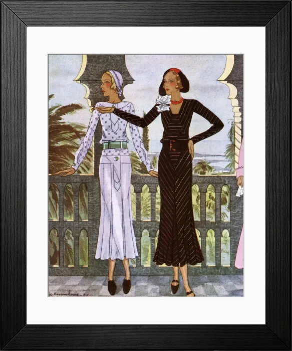Framed Print : TRAVEL DRESSES 1931 Framed Print : TRAVEL DRESSES 1931