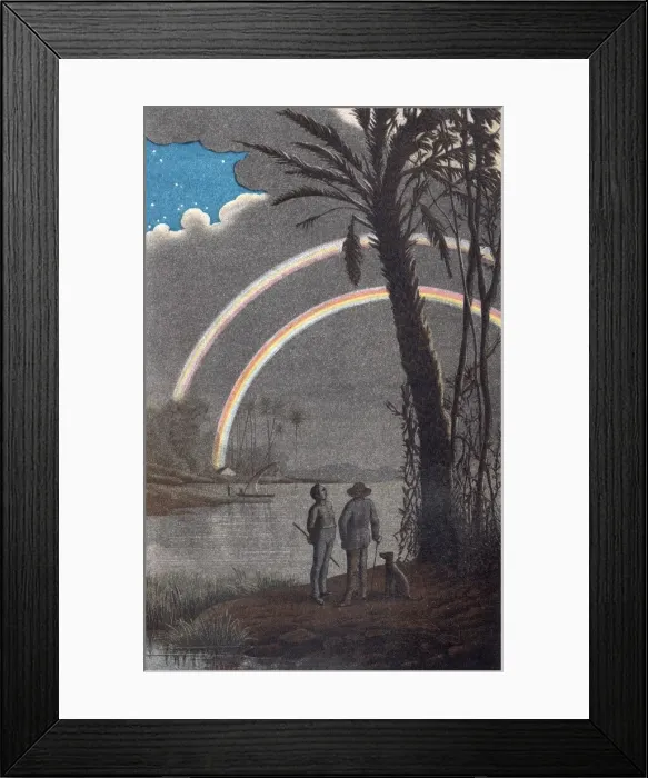 Framed Print : DOUBLE RAINBOW AT NIGHT Framed Print : DOUBLE RAINBOW AT NIGHT