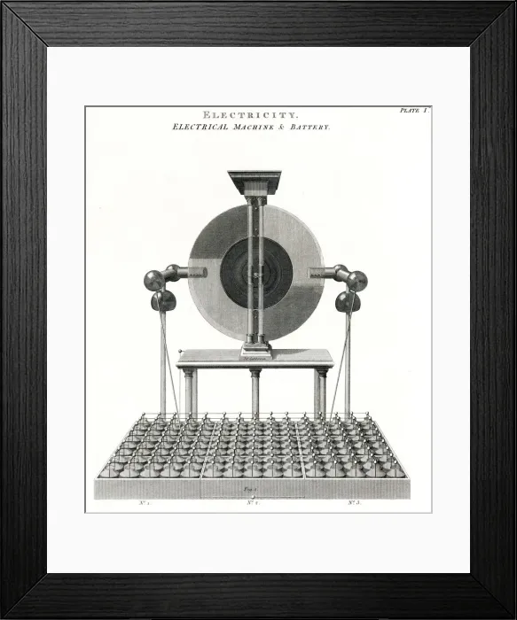 Framed Print : ELECTRICITY GENERATOR 1804 Framed Print : ELECTRICITY GENERATOR 1804