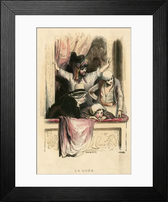 Framed Print : FRENCH THEATREGOERS Framed Print : FRENCH THEATREGOERS