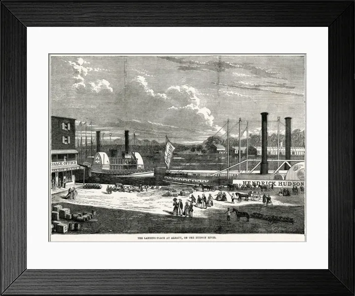 Framed Print : River Steamers Albany 1871 Framed Print : River Steamers Albany 1871