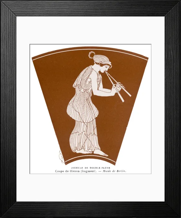 Framed Print : Greek Flute Player Framed Print : Greek Flute Player