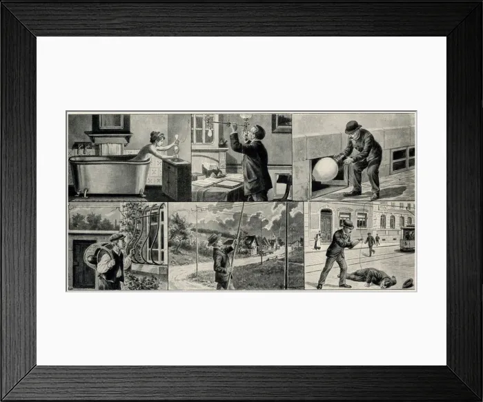 Framed Print : ELECTRICITY DANGERS Framed Print : ELECTRICITY DANGERS