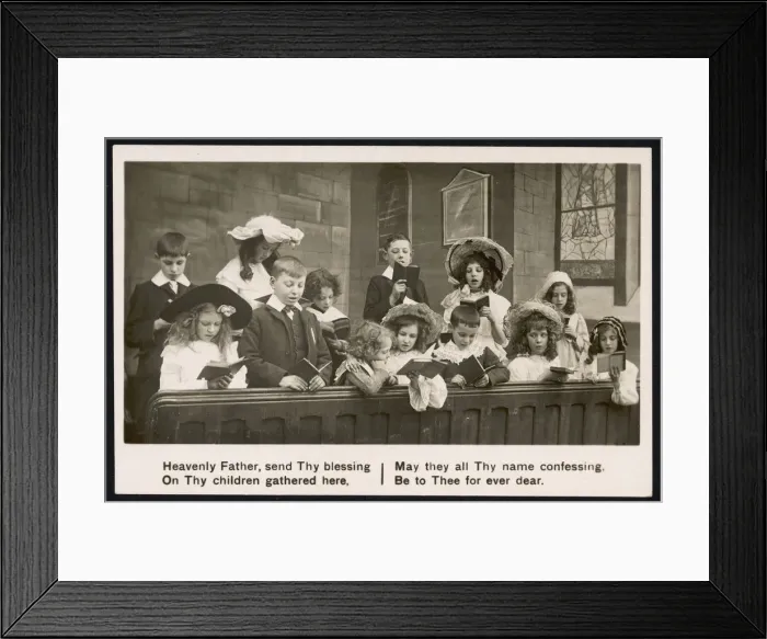 Framed Print : Children Sing in Church Framed Print : Children Sing in Church